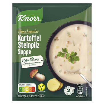 Knorr Feinschmecker Kartoffel-Steinpilz Creme Suppe / potato-porcini ...